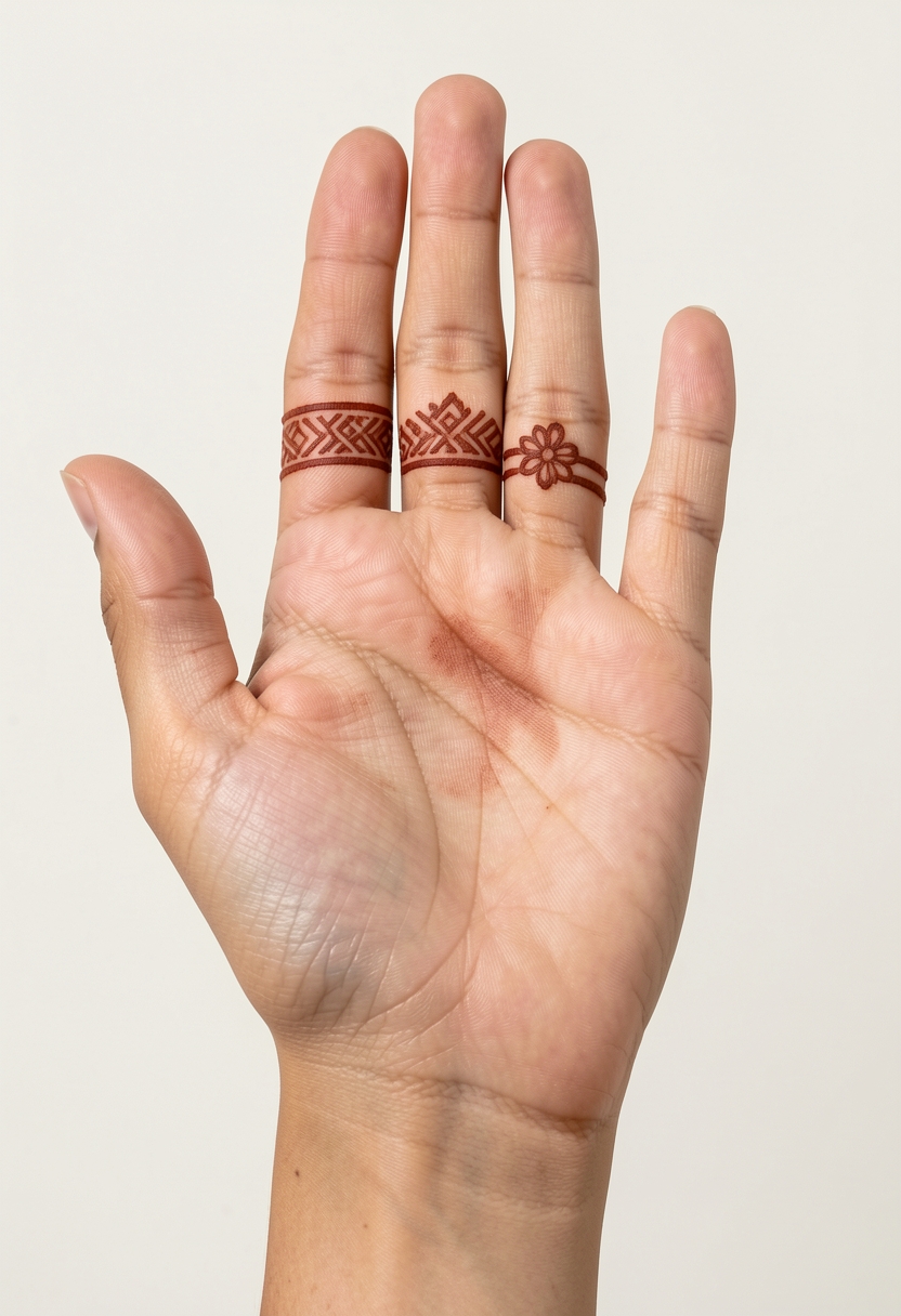 Front Hand Minimal Mehndi Design #058
