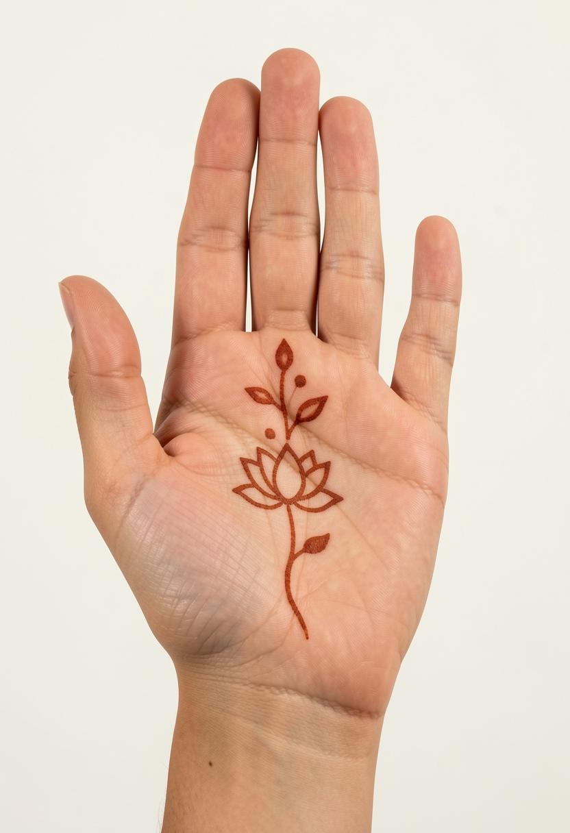 Front Hand Minimal Mehndi Design #121