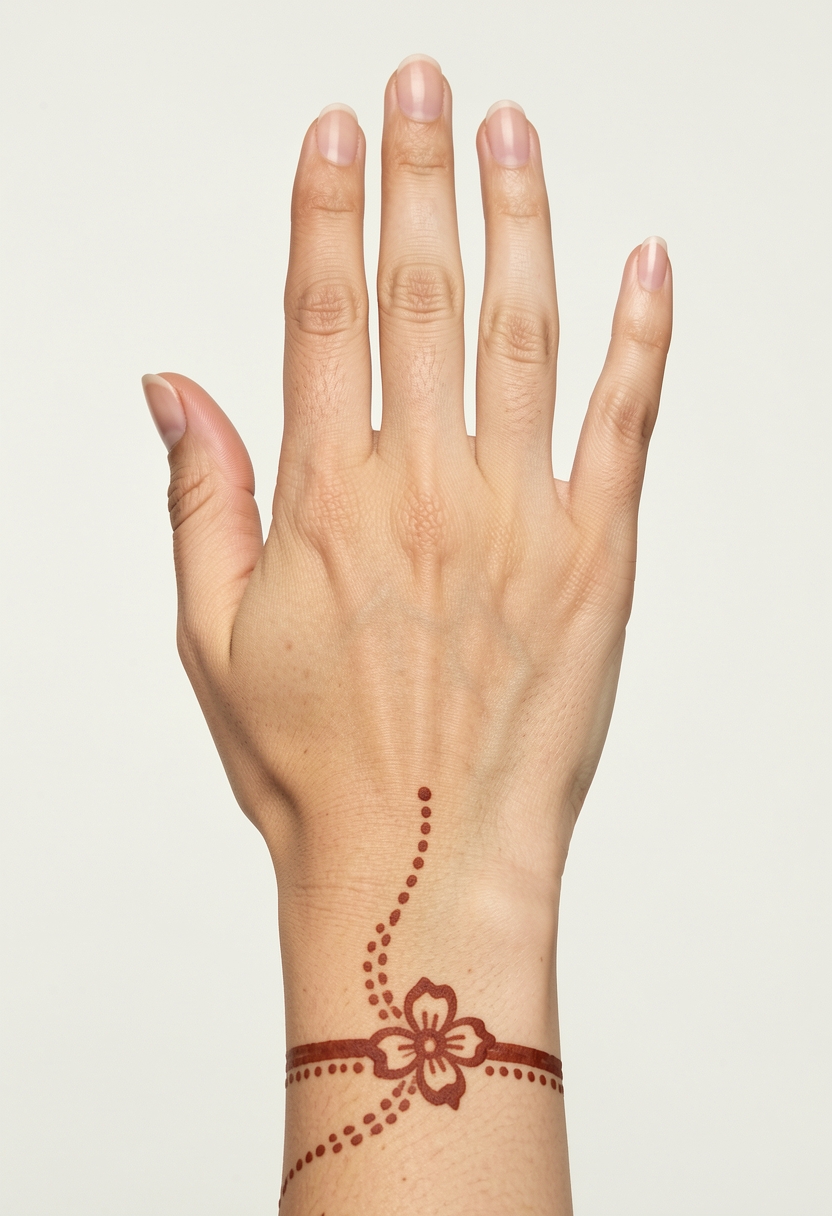 Back Hand Minimal Mehndi Design #148