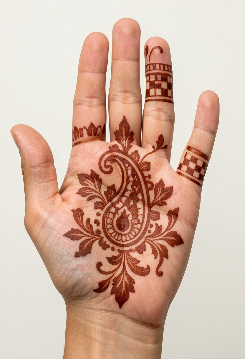 Front Hand Arabic Mehndi Design #149