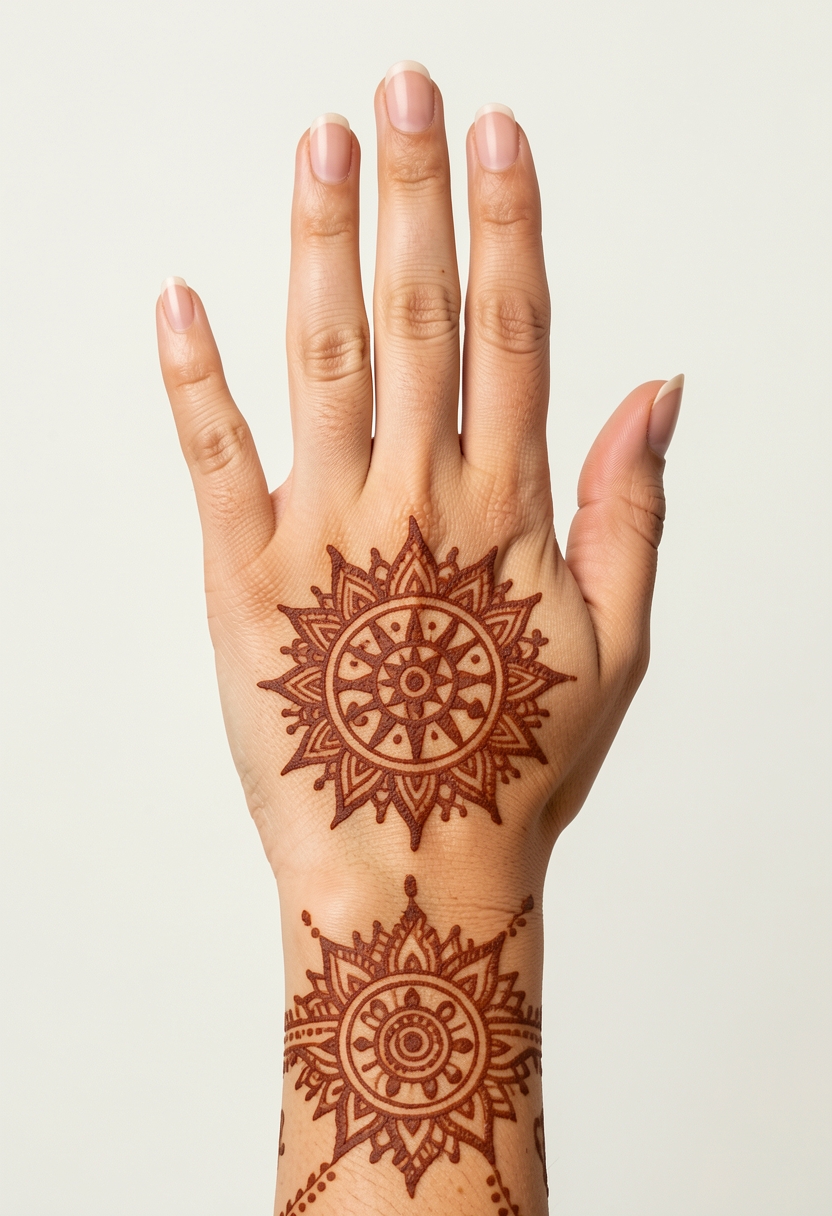 Back Hand Bridal Mehndi Design #160