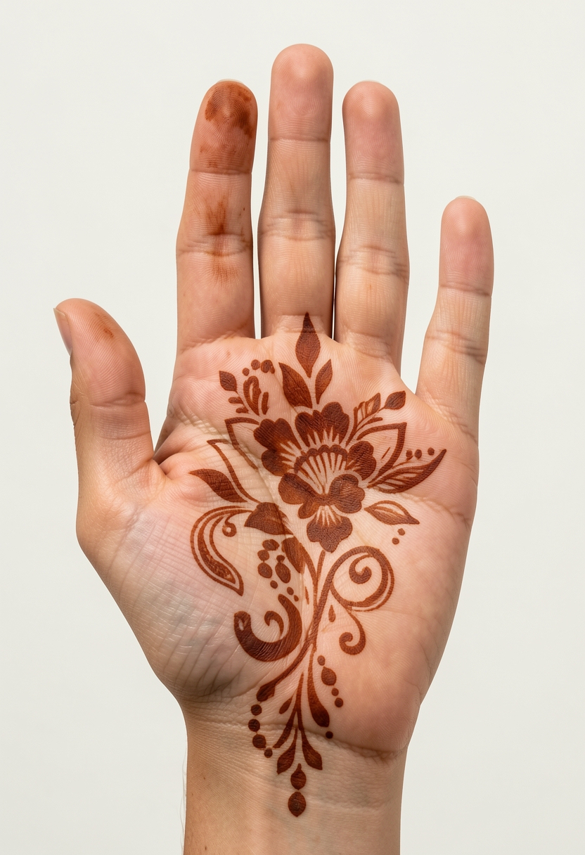 Front Hand Arabic Mehndi Design #169