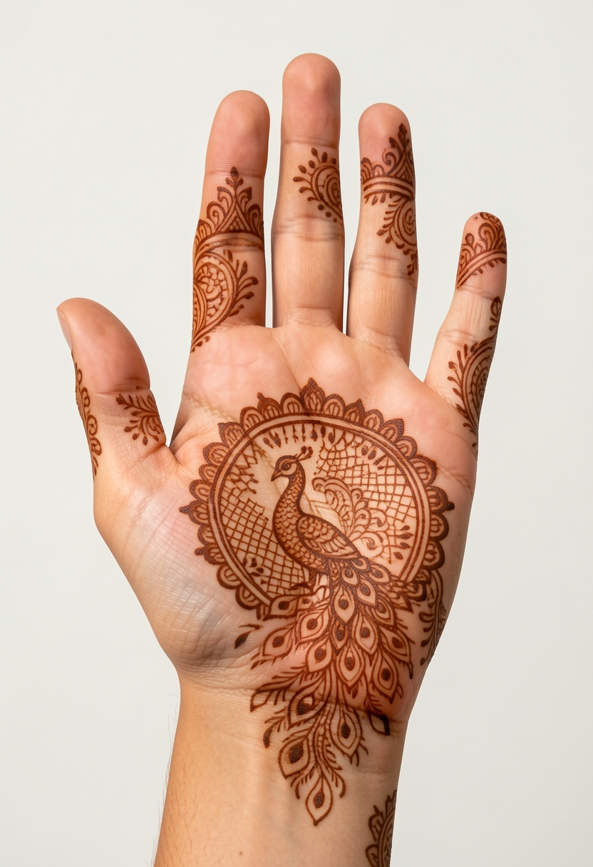 Front Hand Bridal Mehndi Design #170