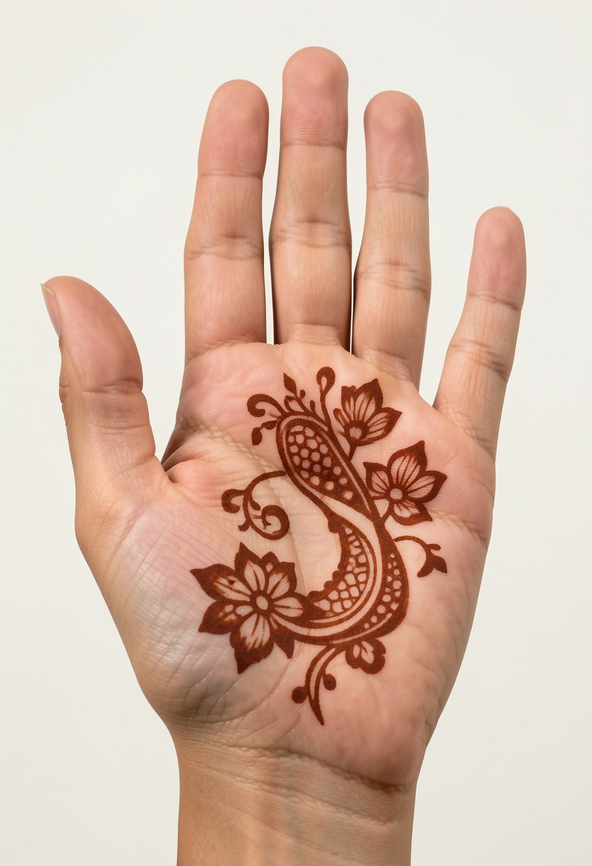 Front Hand Arabic Mehndi Design #172
