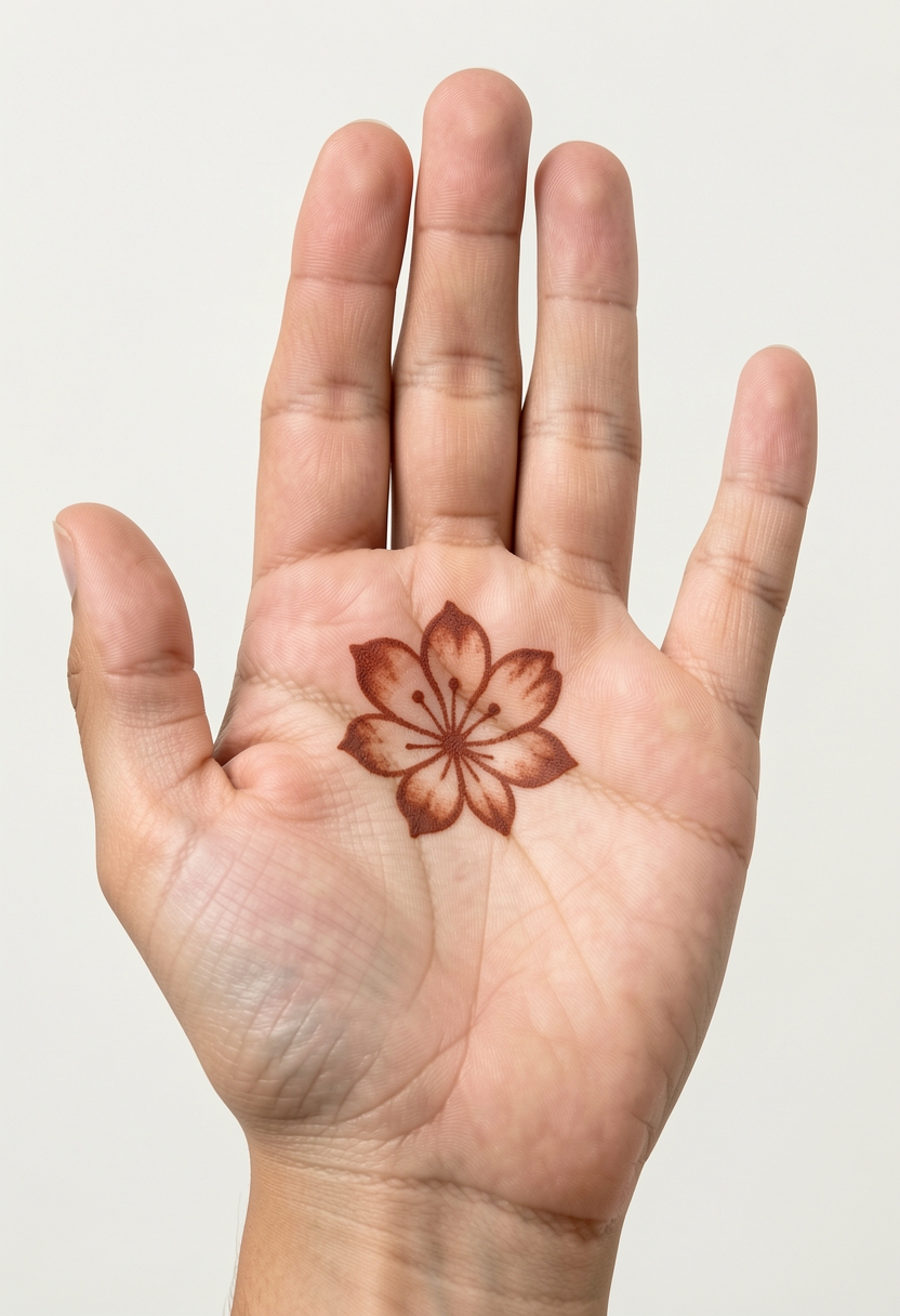 Front Hand Minimal Mehndi Design #173
