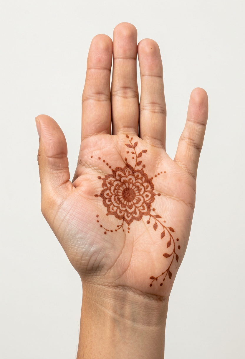 Front Hand Minimal Mehndi Design #177