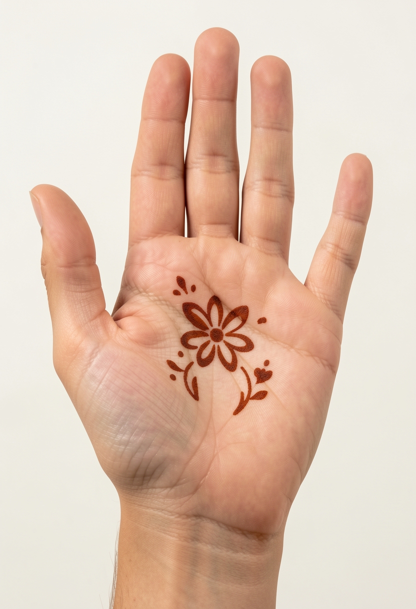 Front Hand For Kids Mehndi Design #180
