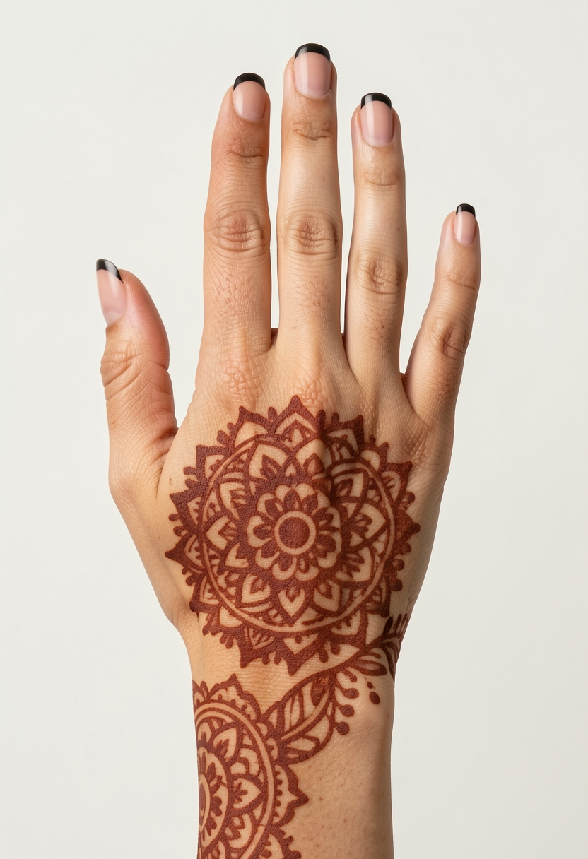 Back Hand For Girls Mehndi Design #183