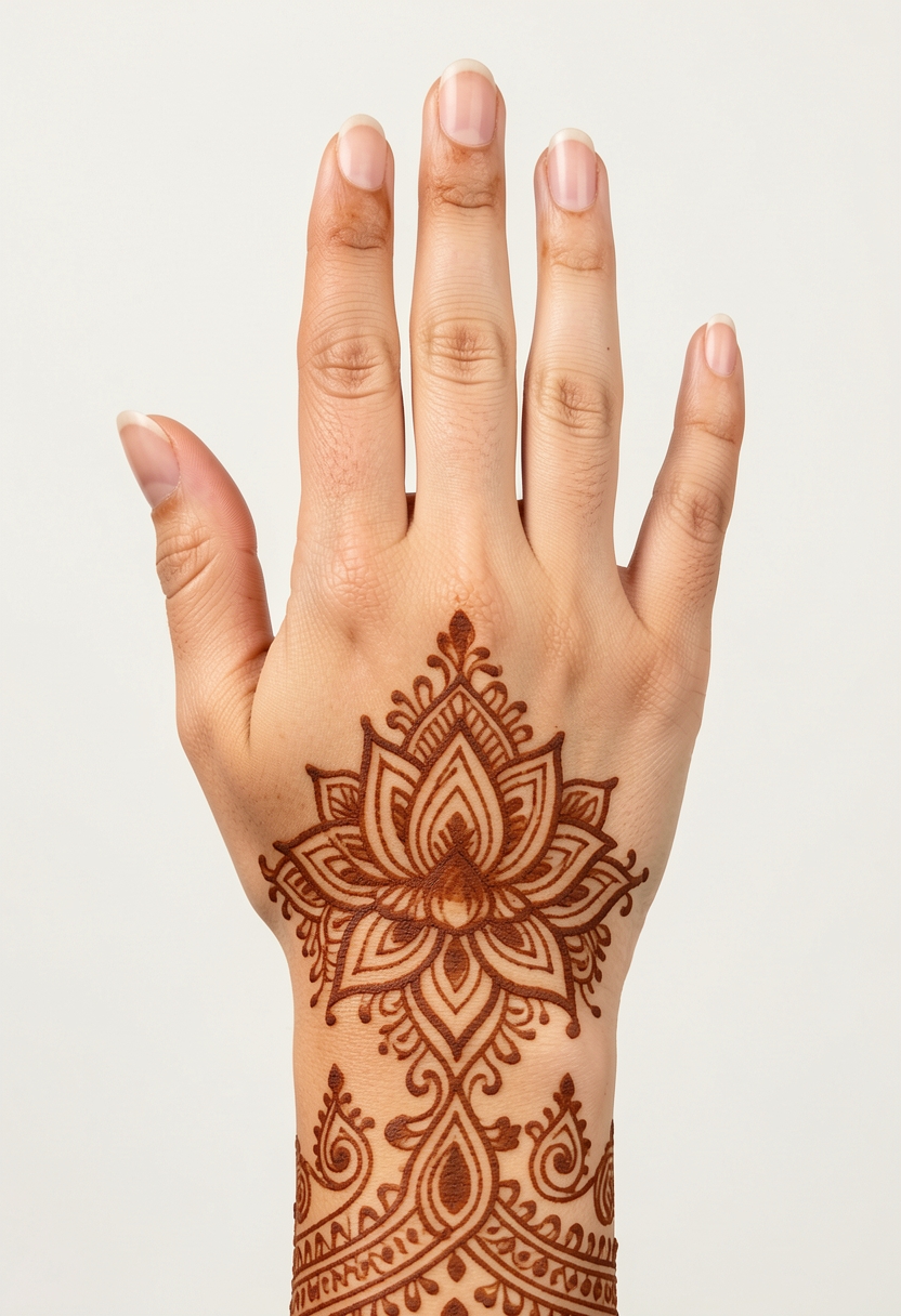Back Hand Bridal Mehndi Design #184