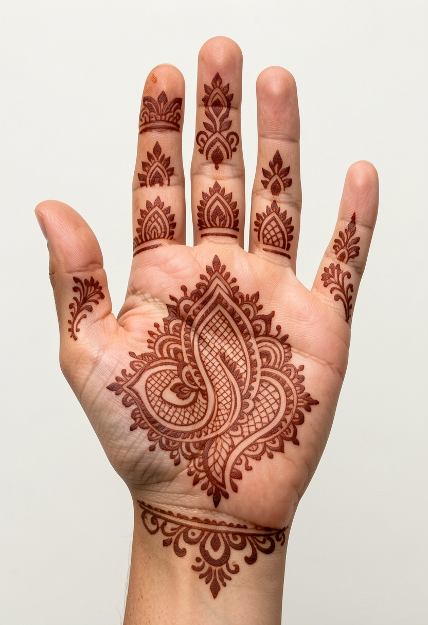 Front Hand Bridal Mehndi Design #189