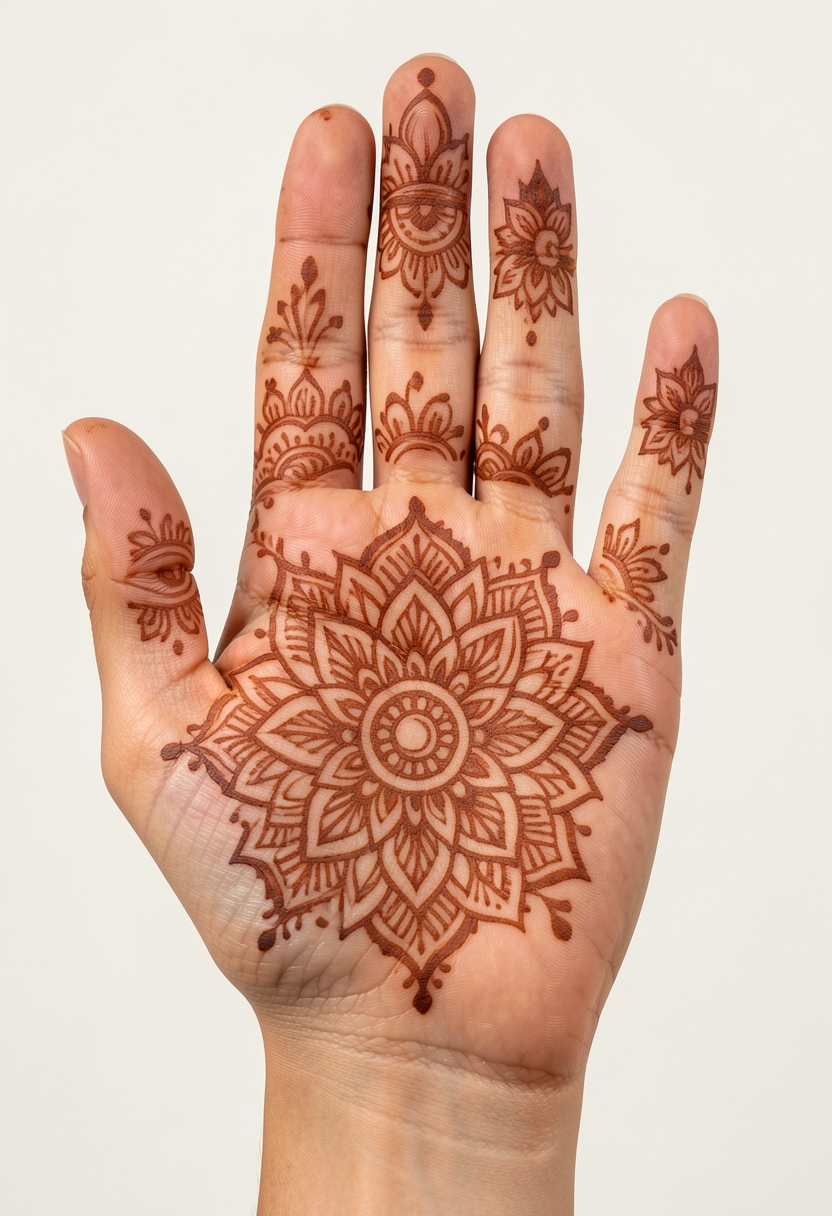 Front Hand Bridal Mehndi Design #192