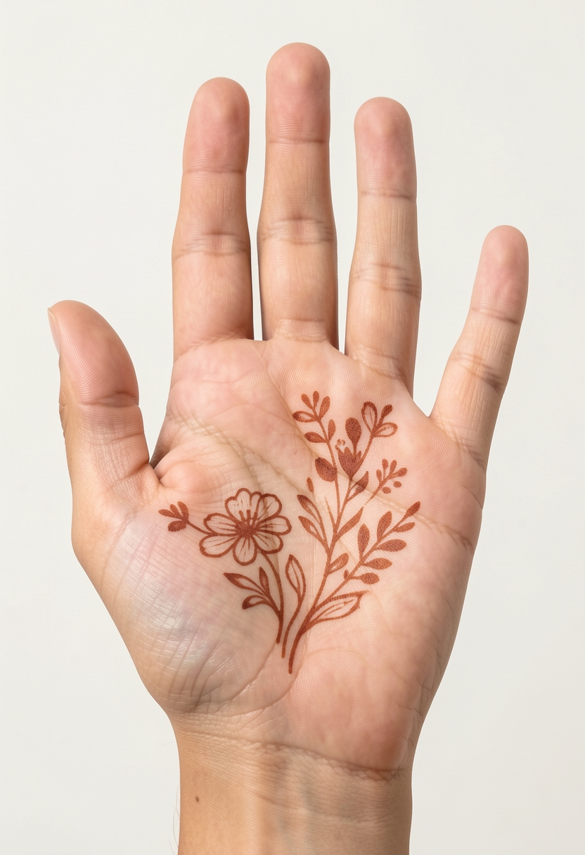 Front Hand Minimal Mehndi Design #199