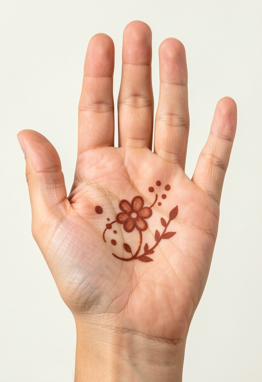 Front Hand For Kids Mehndi Design #204