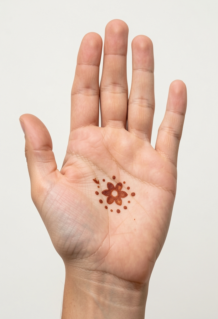 Front Hand For Kids Mehndi Design #209