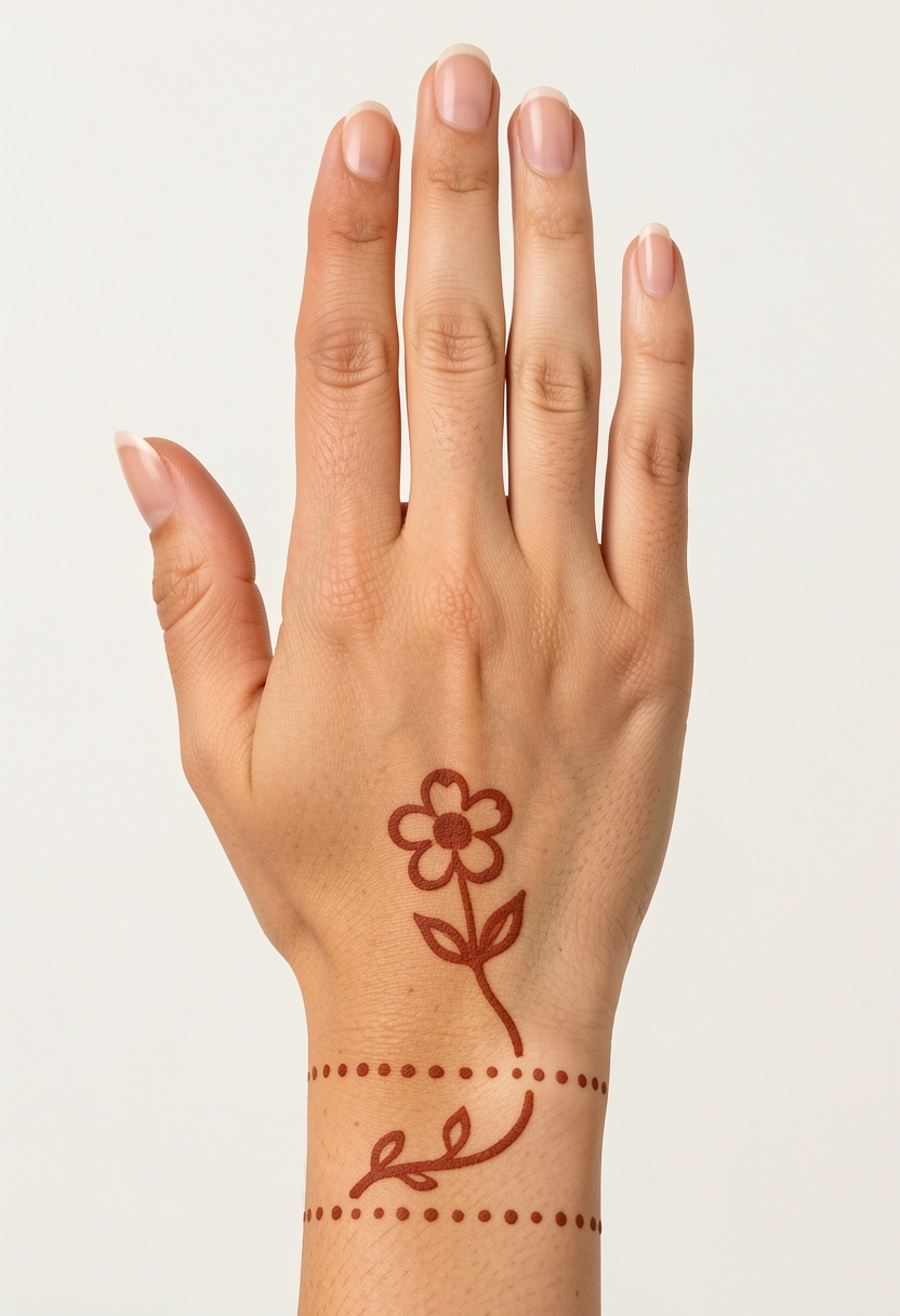 Back Hand For Kids Mehndi Design #219
