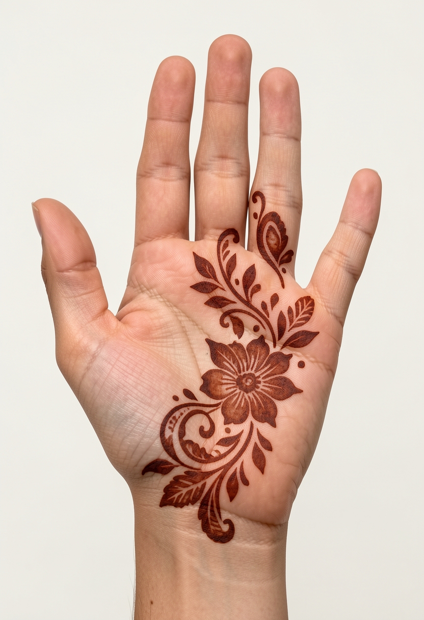 Front Hand Arabic Mehndi Design #226
