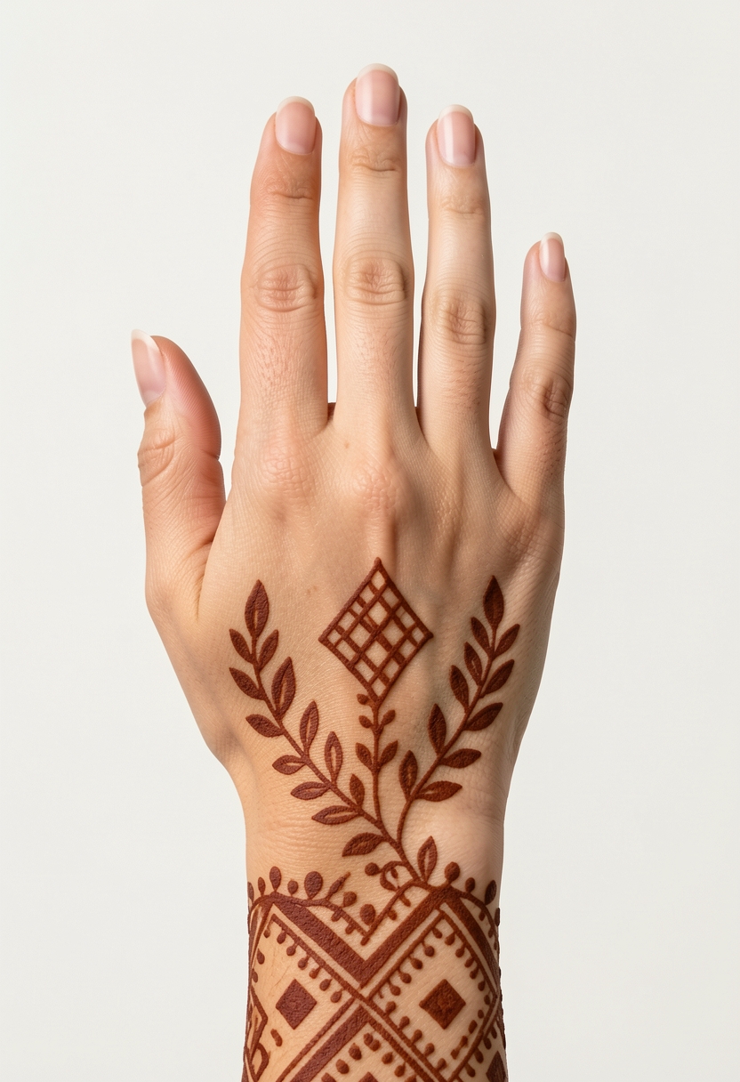 Back Hand For Girls Mehndi Design #230