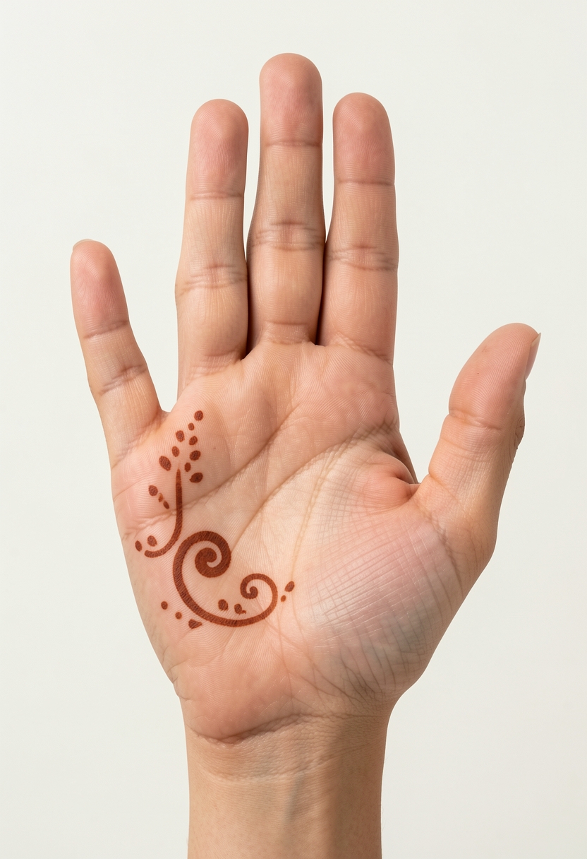 Front Hand Minimal Mehndi Design #231