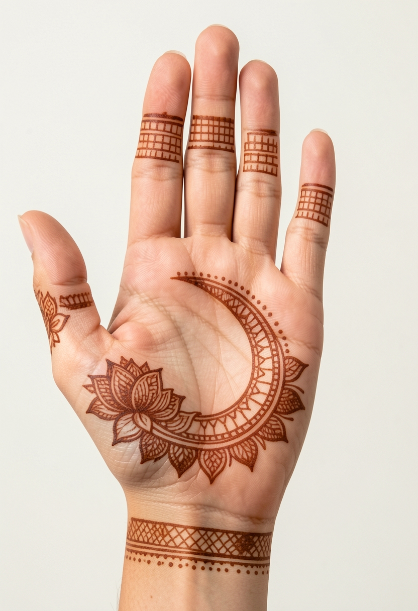 Front Hand Bridal Mehndi Design #235