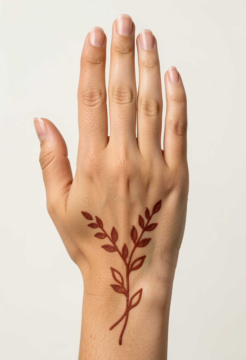 Back Hand Minimal Mehndi Design #239