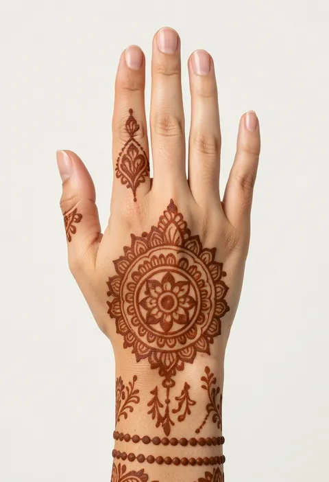 Back Hand Bridal Mehndi Design #279