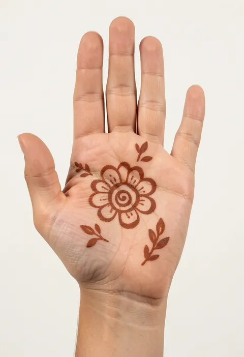 Front Hand For Kids Mehndi Design #285