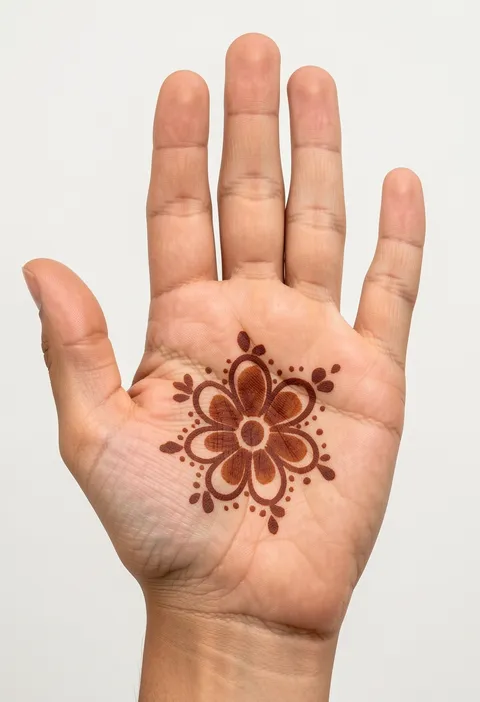 Front Hand For Kids Mehndi Design #330