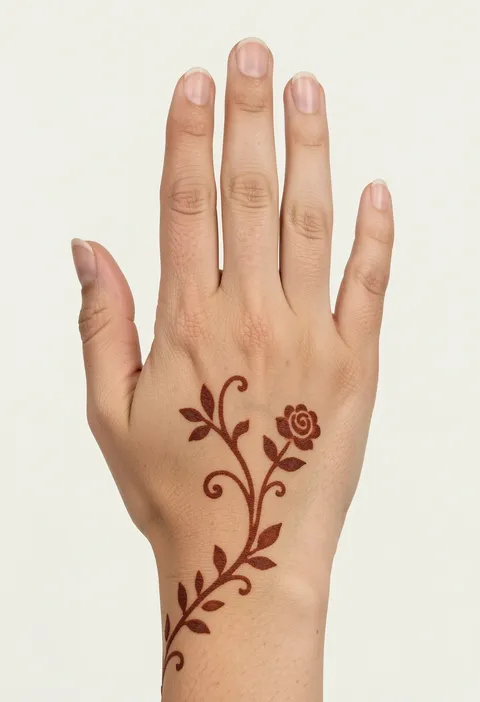 Back Hand For Kids Mehndi Design #361