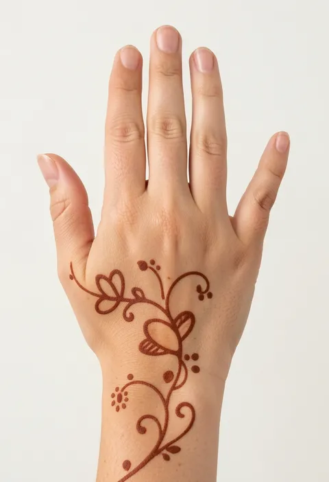 Back Hand For Kids Mehndi Design #417