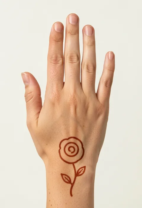 Back Hand For Kids Mehndi Design #426