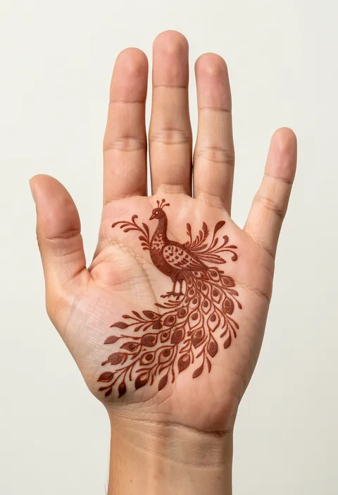 Front hand mehndi design