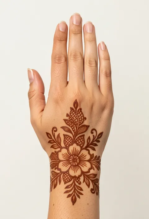 Back Hand Bridal Mehndi Design #439
