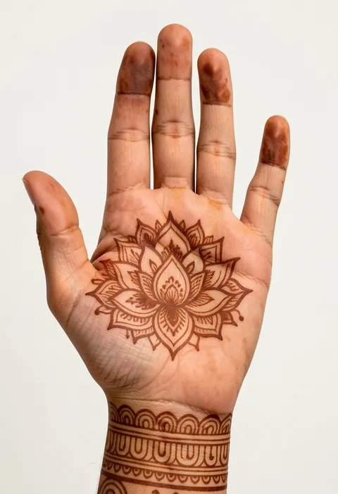 Front Hand Bridal Mehndi Design #442