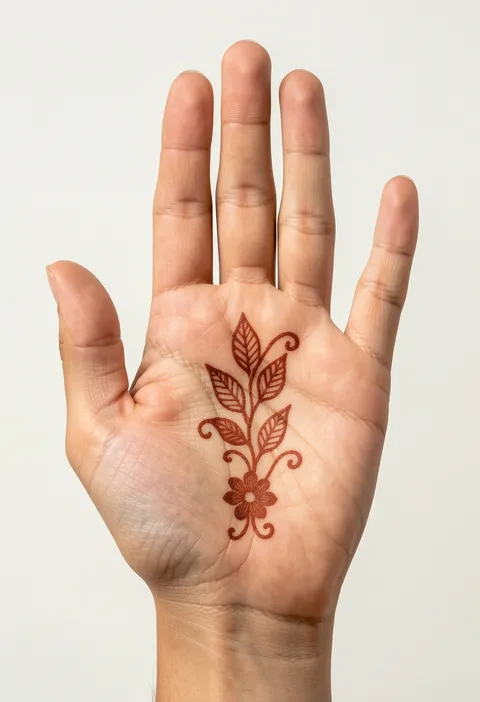 Front Hand Minimal Mehndi Design #446