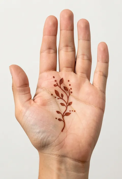 Front Hand Minimal Mehndi Design #450