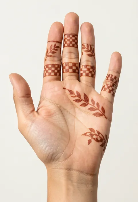 Front Hand Minimal Mehndi Design #458