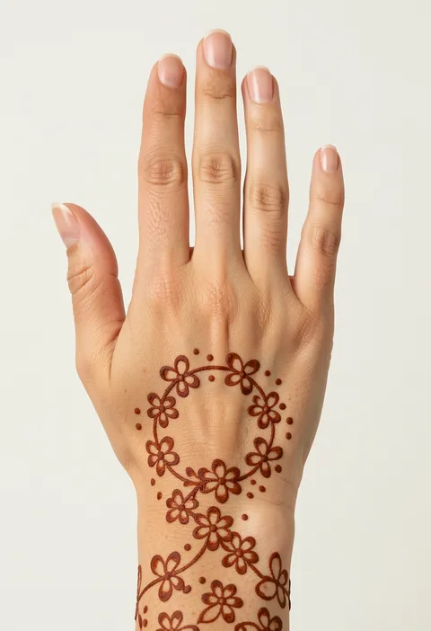 Back Hand For Girls Mehndi Design #470
