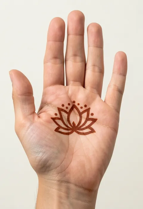 Front Hand For Kids Mehndi Design #473